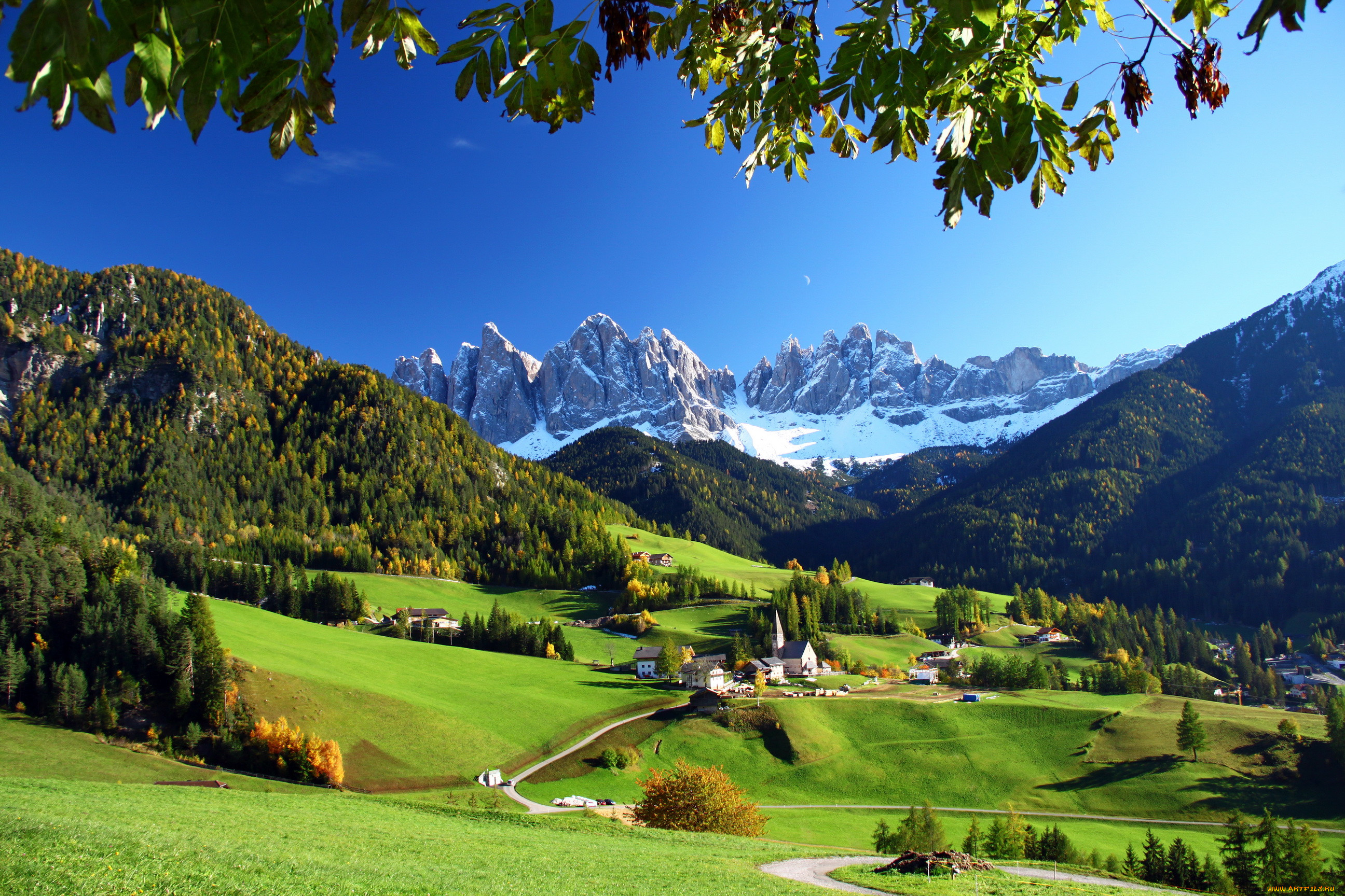 Доломитовые горы, Италия, Val di Funes